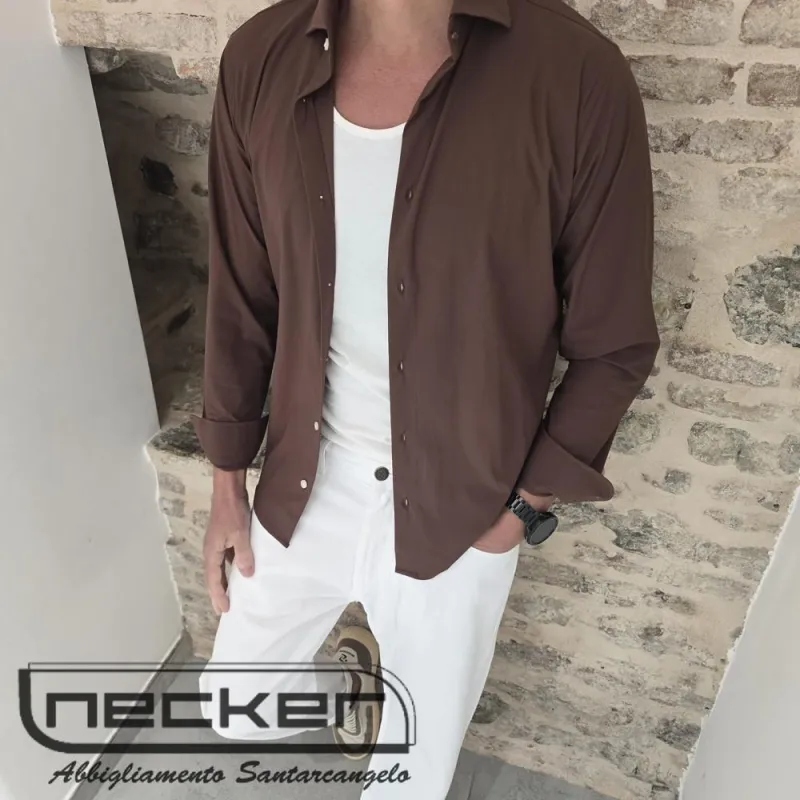 CAMICIA ADAM 900 MARRONE COL 162