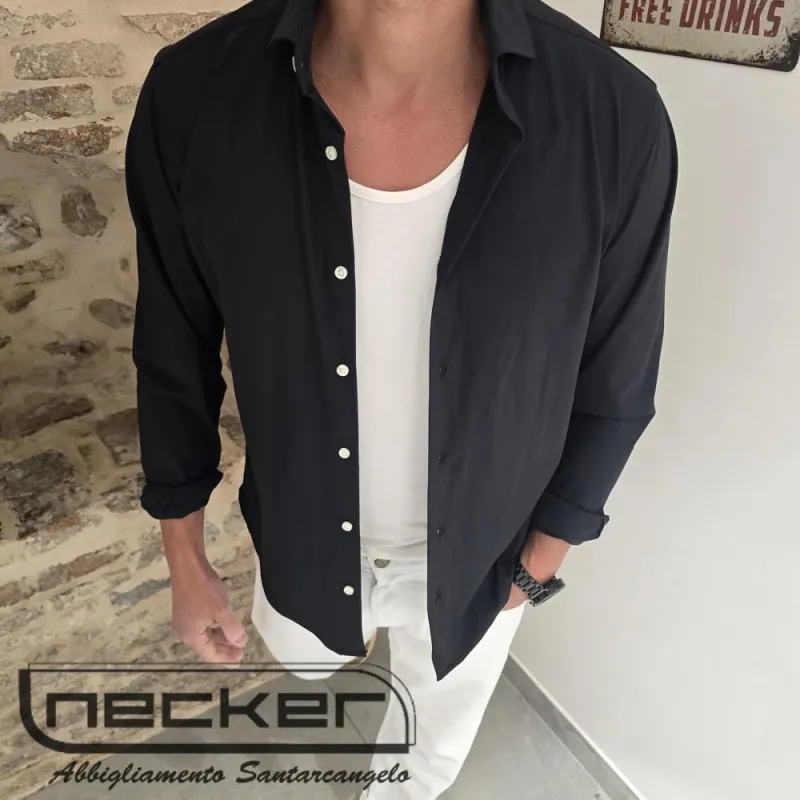 CAMICIA ADAM 900 NERA COL 163
