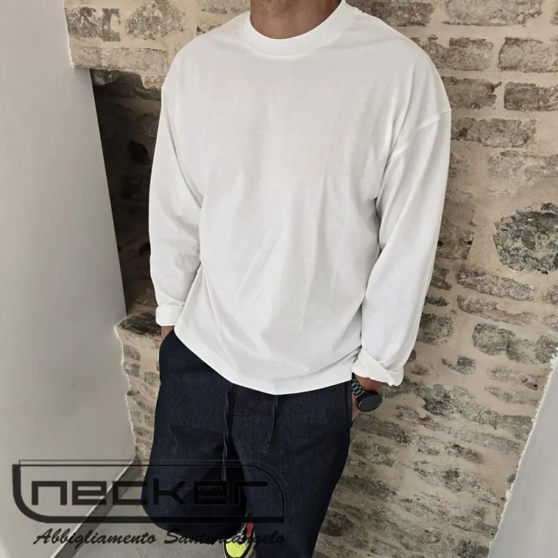T-SHIRT MANICA LUNGA ML 77 BIANCO