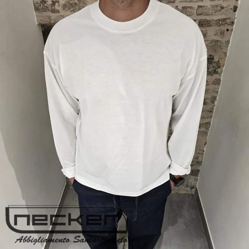 T-SHIRT MANICA LUNGA ML 77 BIANCO
