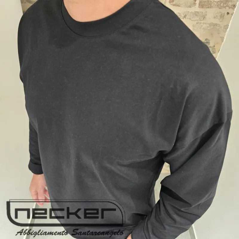 T-SHIRT MANICA LUNGA 77 NERO