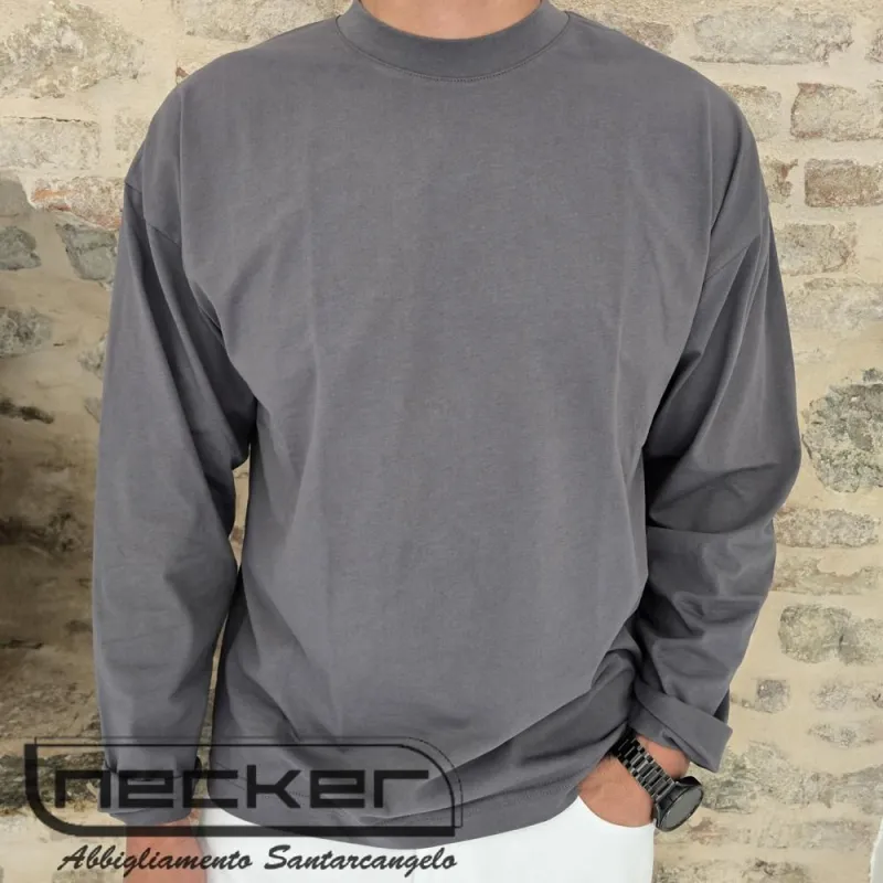 T-SHIRT MANICA LUNGA 77 PIOMBO